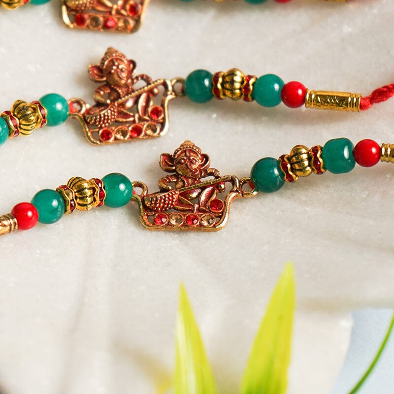 Lord Ganpati Auspicious Rakhi (Set of 3)
