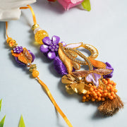 Sunshine Yellow & Lilac Bhaiya Bhabhi Rakhi (Set of 2)