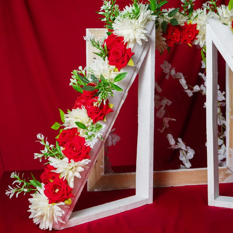 Artificial Red Flowers Phool Darbaar / Backdrop