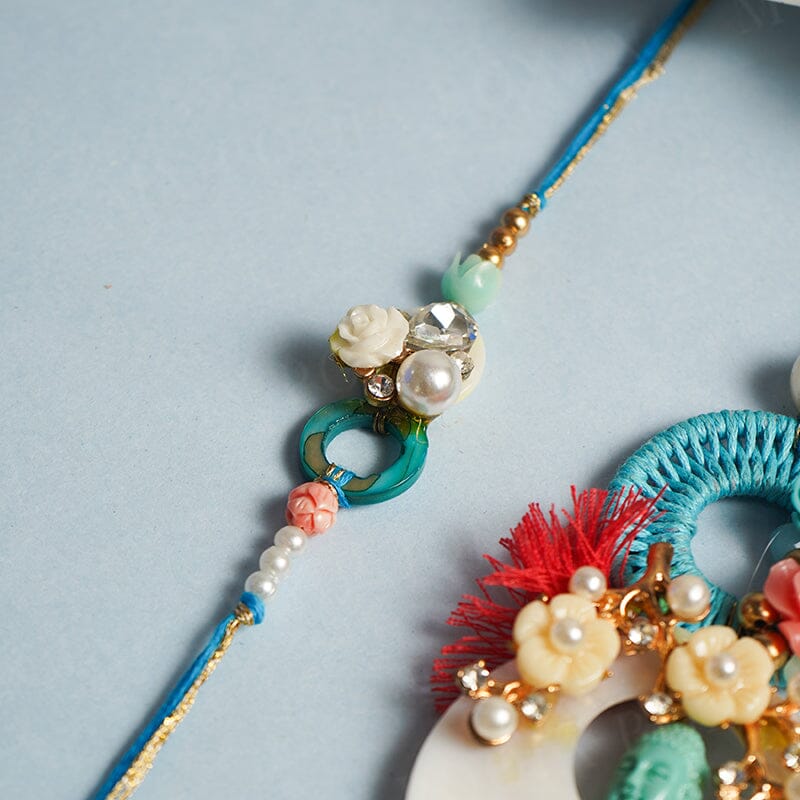 Exceptional Blue Bhaiya Bhabhi Rakhi