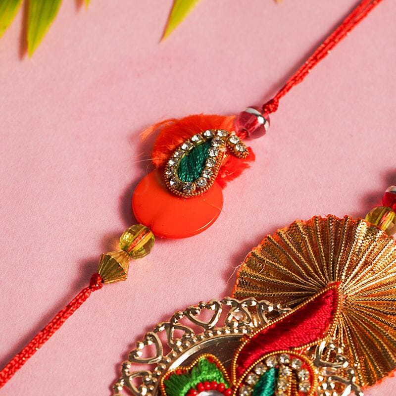 Ornate Handmade Bhaiya Bhabhi Rakhi