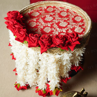 Designer Floral Pooja Thali