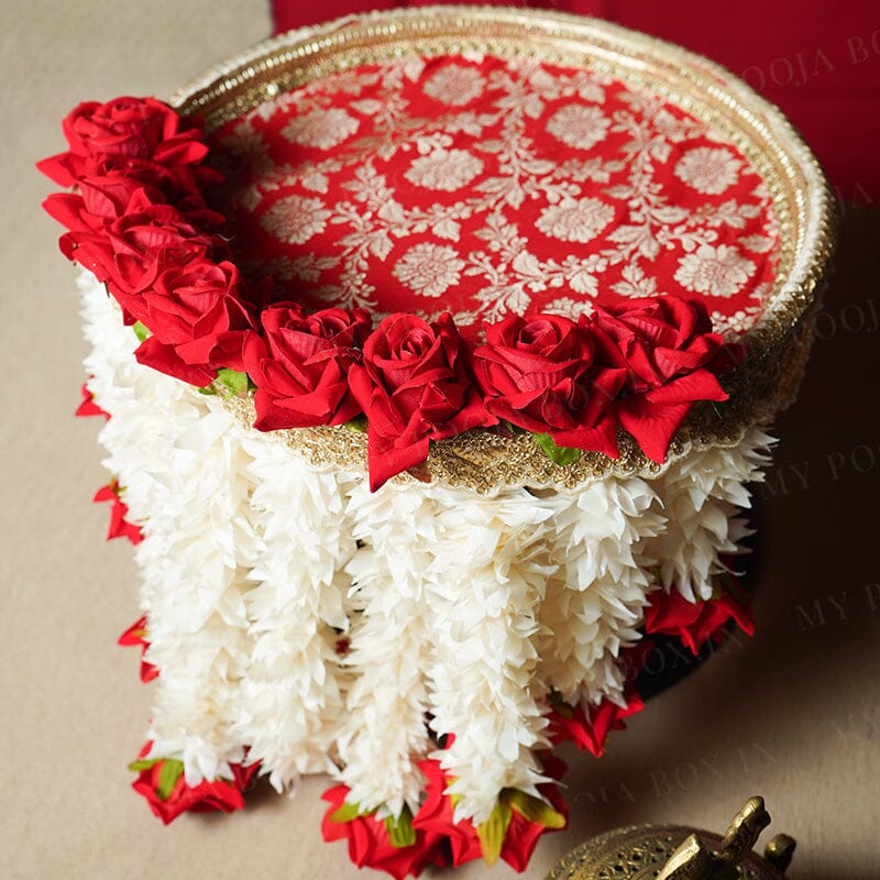 Designer Floral Pooja Thali
