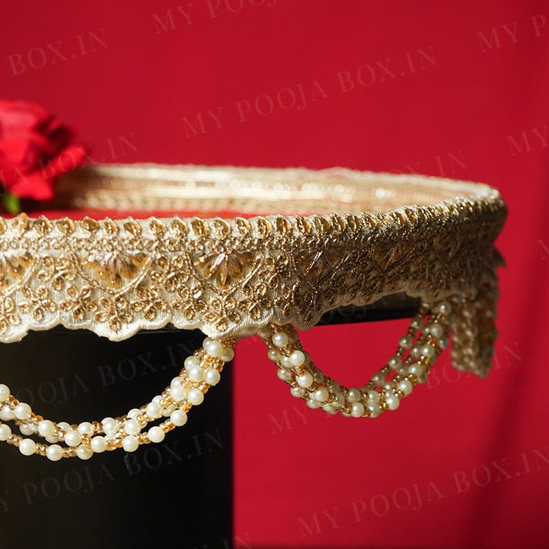 Designer Floral Pooja Thali
