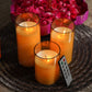 LED Flickering Golden Acrylic Glass Pillar Candles With Remote (Set of 3)