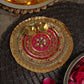 Rajwada Gota Patti Golden Pooja Thali 6"