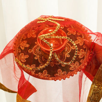 Om Red Divine Thali Cover