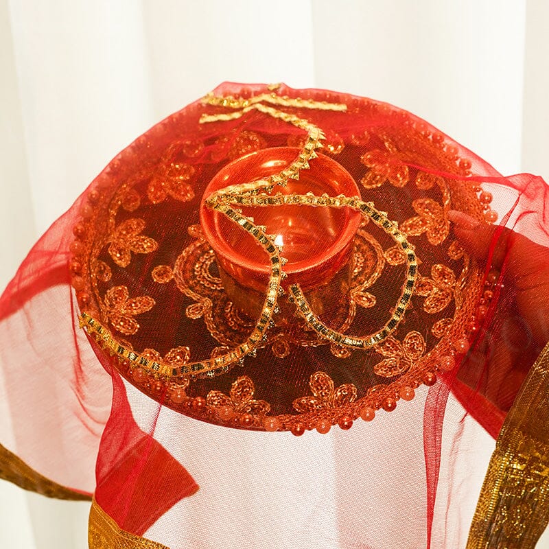 Om Red Divine Thali Cover