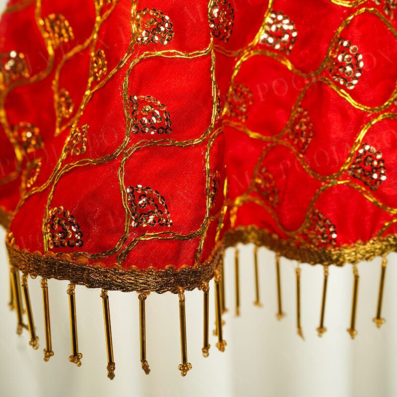 Royal Satin Gota Thali Cover