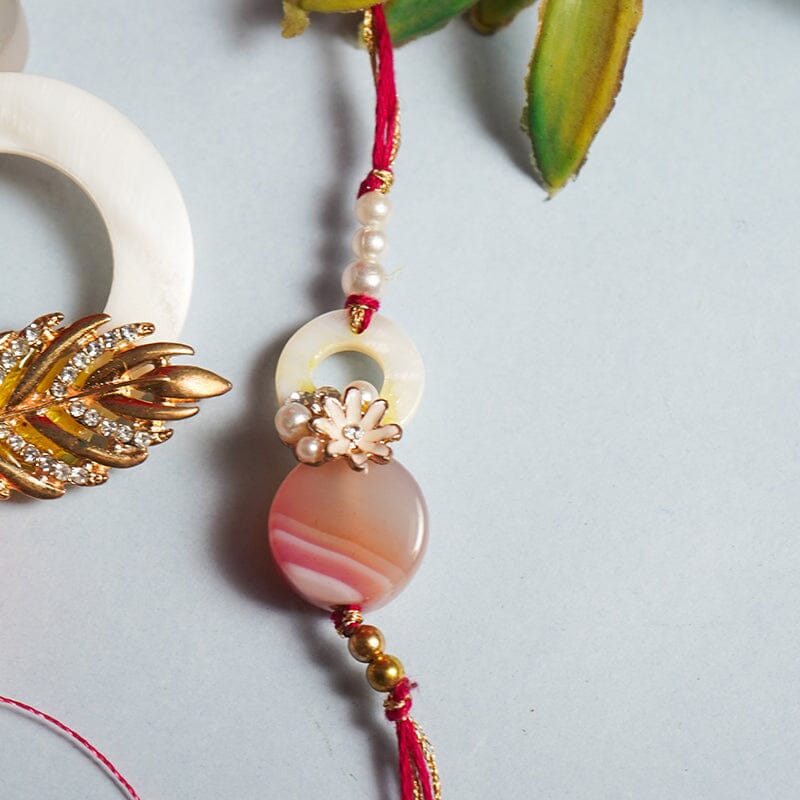 Delightful Tassel Bhaiya Bhabhi Rakhi Set