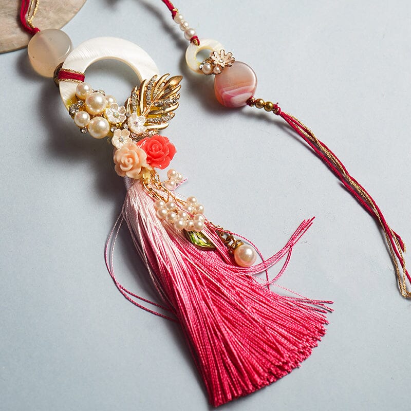 Delightful Tassel Bhaiya Bhabhi Rakhi Set
