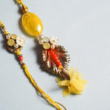 Charming Pearl Bhaiya Bhabhi Rakhi Set