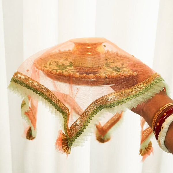 Peach Purity Thali Cover