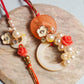 Exquisite Pearl Bhaiya Bhabhi Rakhi Set