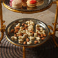 Gold Leaf 2 Tier Cake Stand