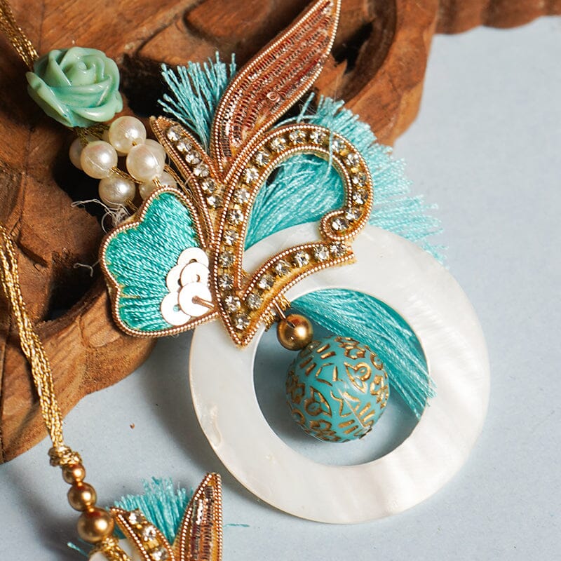 Lavish Blue Bhaiya Bhabhi Rakhi