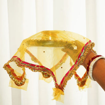 Marigold Magic Yellow Thali Cover