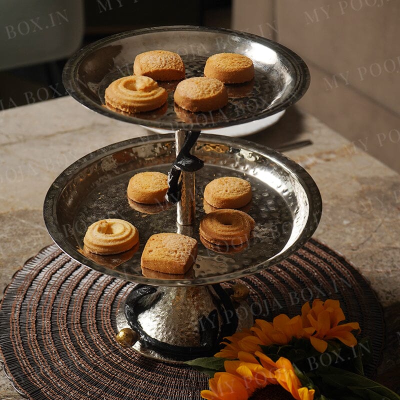 Black Twig 2 Tier Cake Stand