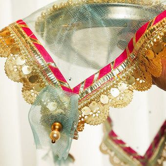 Bedazzle Blue Thali Cover