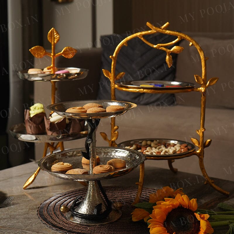 Black Twig 2 Tier Cake Stand