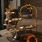 Gold Leaf 2 Tier Cake Stand