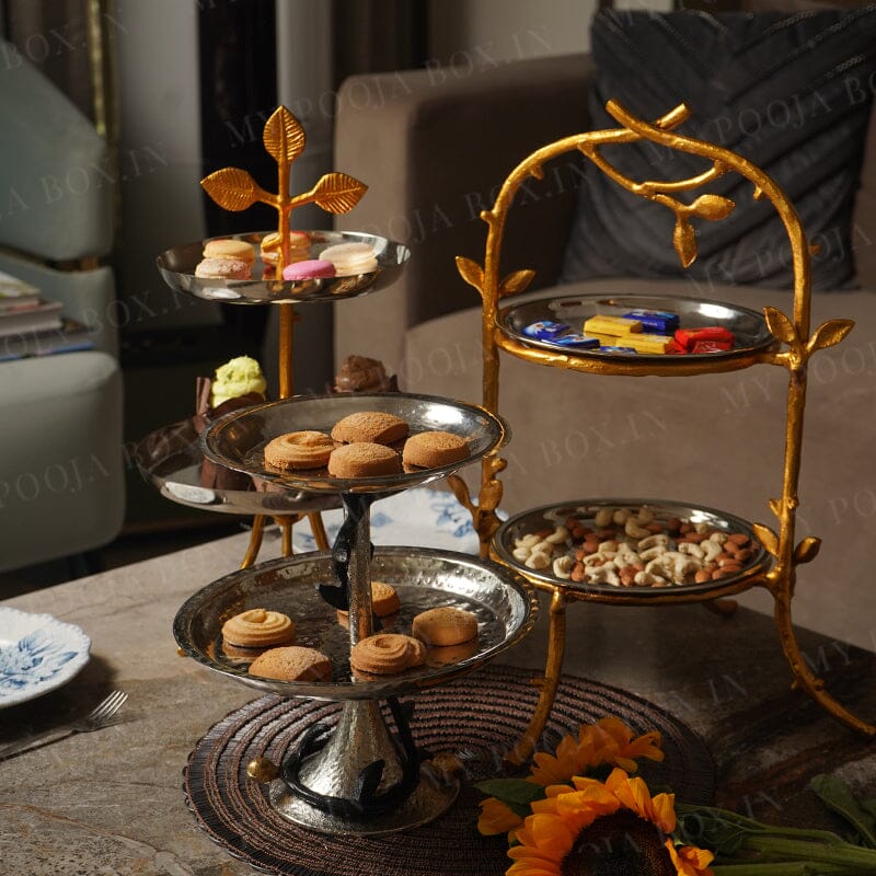 Black Twig 2 Tier Cake Stand