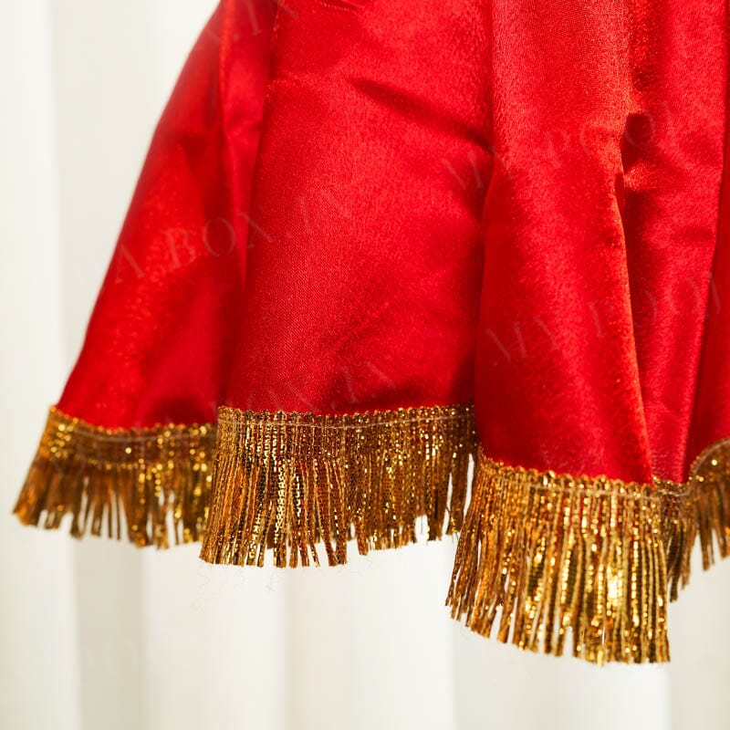 Royal Red Lachka Lace Thali Cover