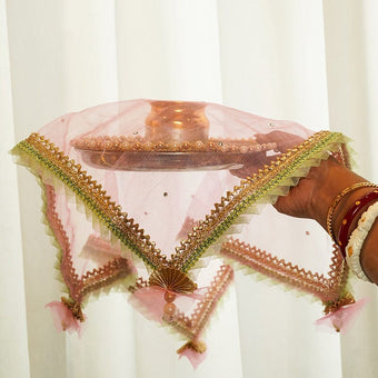 Pink Petal Charm Thali Cover