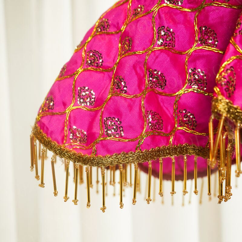Royal Satin Gota Thali Cover