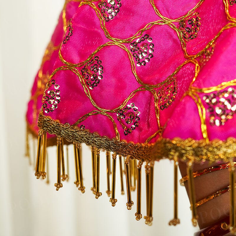Royal Satin Gota Thali Cover