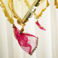 Charming Yellow Pink Thali Cover
