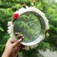 White & Red Flower Seive for Karwa Chauth