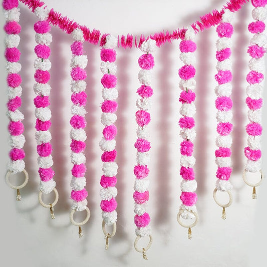 Incredible Floral Light Pink White Backdrop Decoration