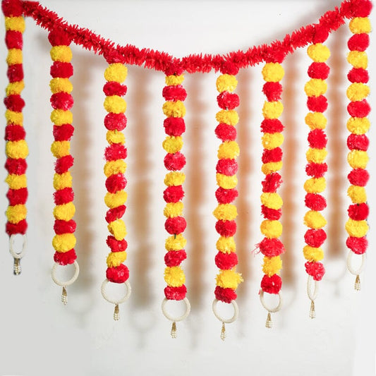 Incredible Floral Red Yellow Backdrop Decoration