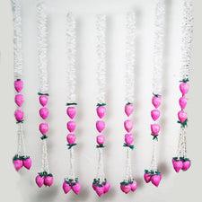 Artificial Triple Lotus Bud Jasmine Flower Backdrop Decoration