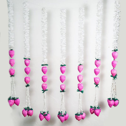 Artificial Triple Lotus Bud Jasmine Flower Backdrop Decoration
