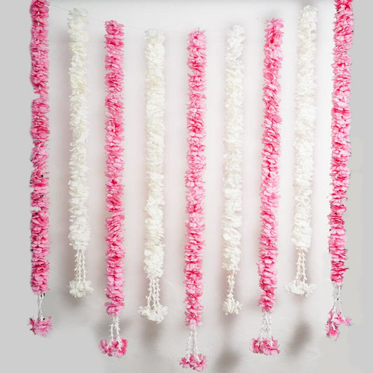 Artificial Daisy Flower Pink White Backdrop Decoration