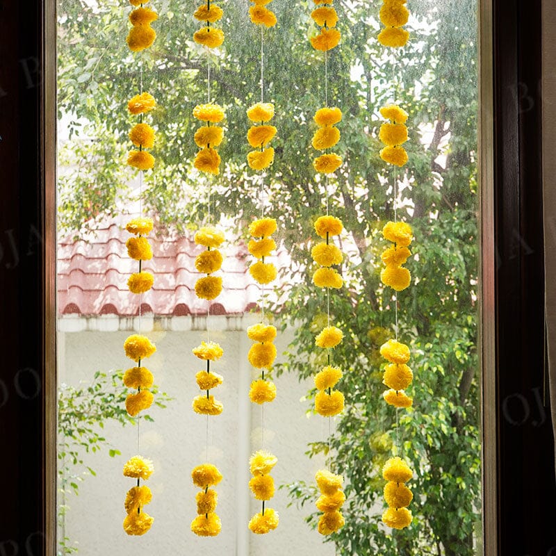 Artificial Genda Floral Hanging (Set of 5)
