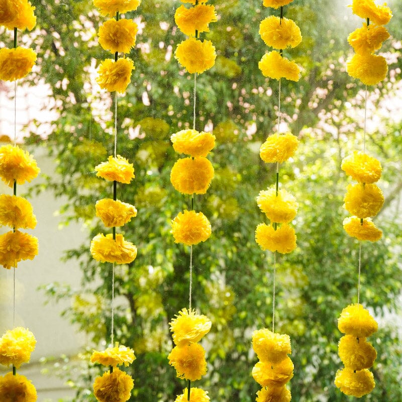 Artificial Genda Floral Hanging (Set of 5)