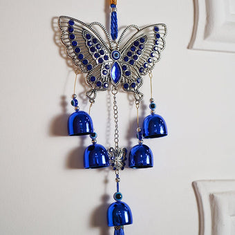 Handcrafted Butterfly Evil Eye Wall Hanging