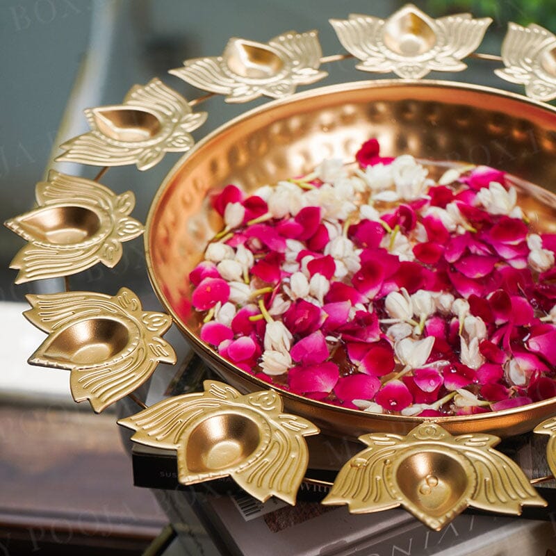 Astounding Lotus Diya Urli