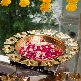 Astounding Lotus Diya Urli