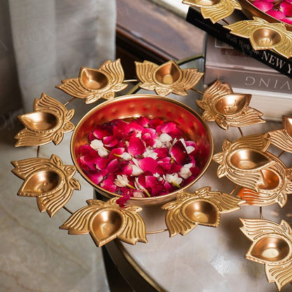 Astounding Lotus Diya Urli