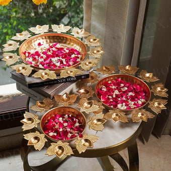 Astounding Lotus Diya Urli