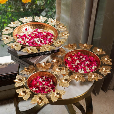 Astounding Lotus Diya Urli