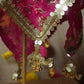 Royal Zari Vibrant Pink Thali Cover