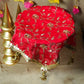 Royal Zari Red Thali Cover
