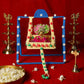Blue Beige Crochet Krishan Jhula