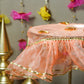 Gulbahar Peach Round Thali Cover