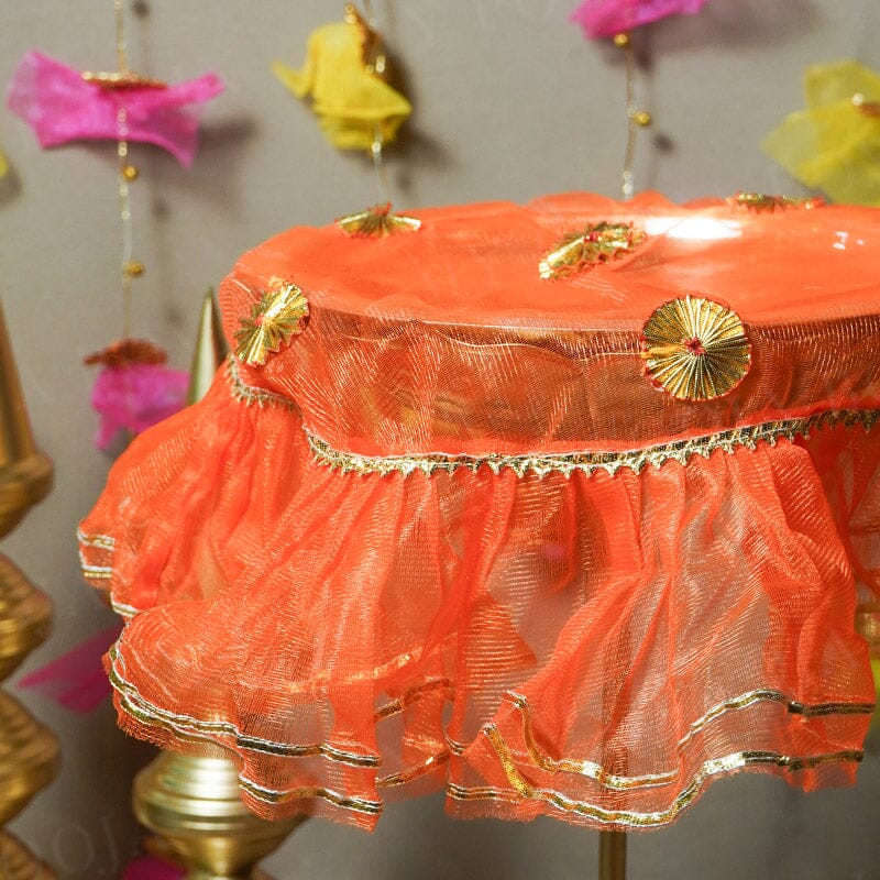 Gulmohar Orange Thali Cover